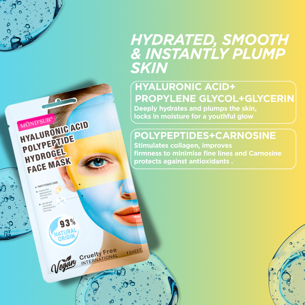 Hyaluronic Acid Polypeptide Hydrogel Face Mask - Firming & Moisture Boost