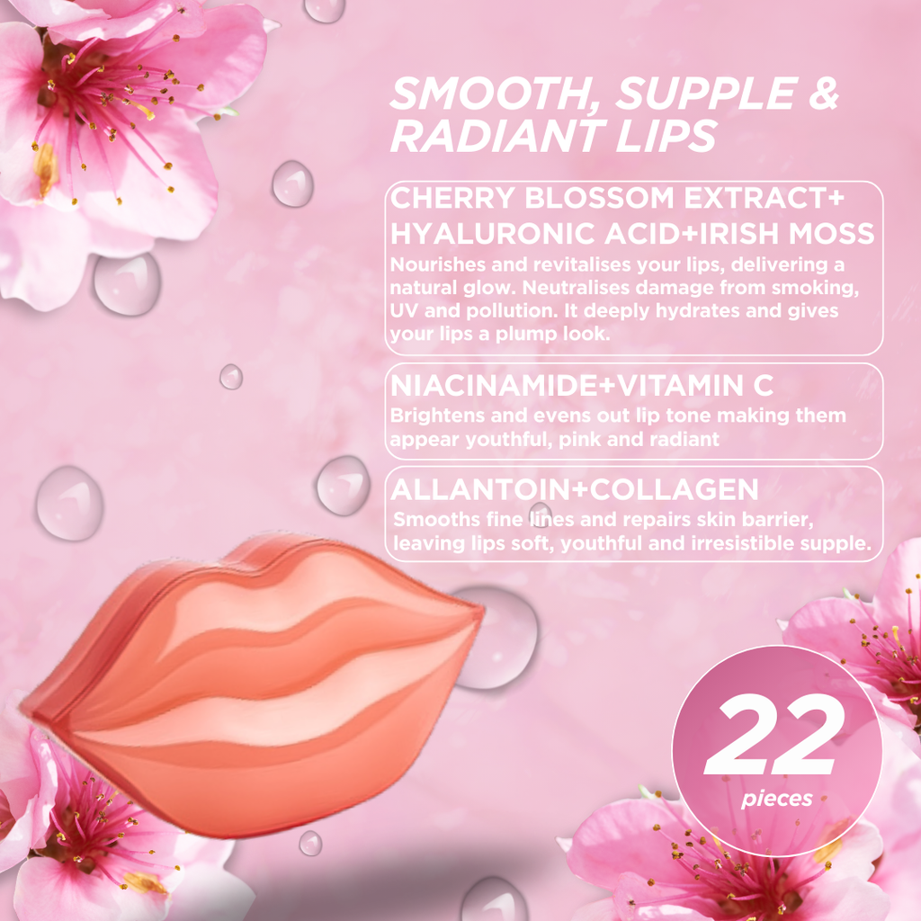 Cherry Blossom Hydrogel Lip Mask - Brightening & Moisturizing