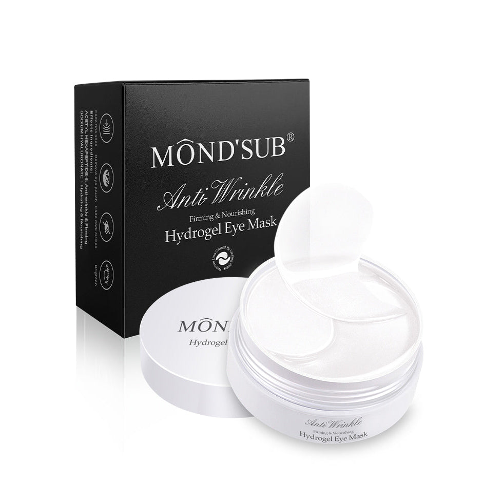 Anti-wrinkle hydrogel eye mask to smooth fine lines and boost skin firmness.