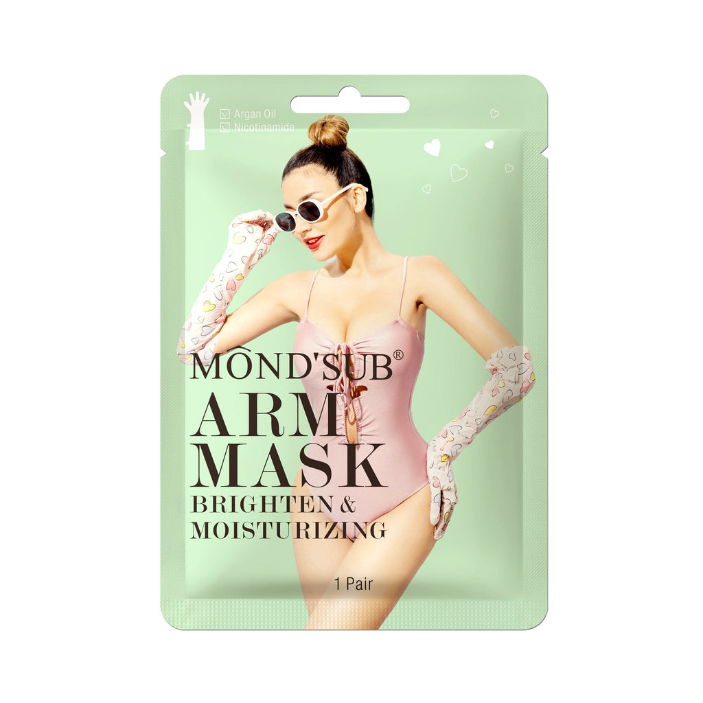 Brightening and moisturizing arm mask for hydrating dry skin and evening out skin tone.