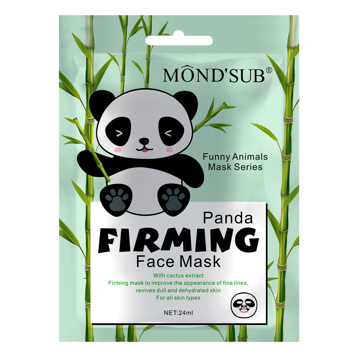 Panda firming face mask designed to tighten and lift the skin while restoring elasticity.