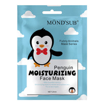Penguin character moisturizing face mask sheet for fun and hydrating skincare.