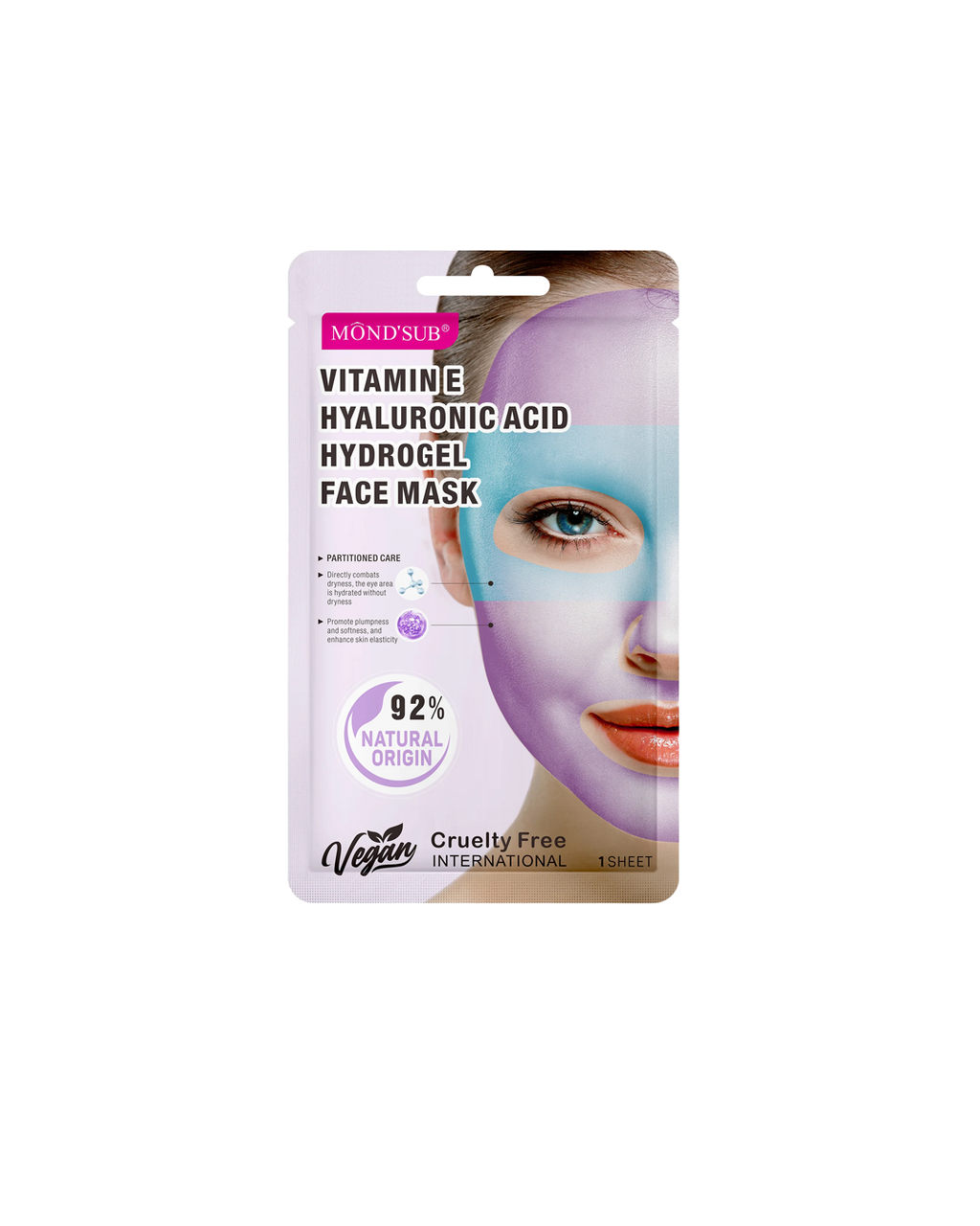 Vitamin E Hyaluronic Acid Hydrogel Face Mask